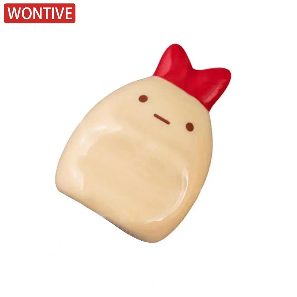 Cute Ceramic Chopstick Holder Creative Shape Adorable Appearance Porcelain- Cartoon Cat Bear Chopstick Kawai Tableware Holder