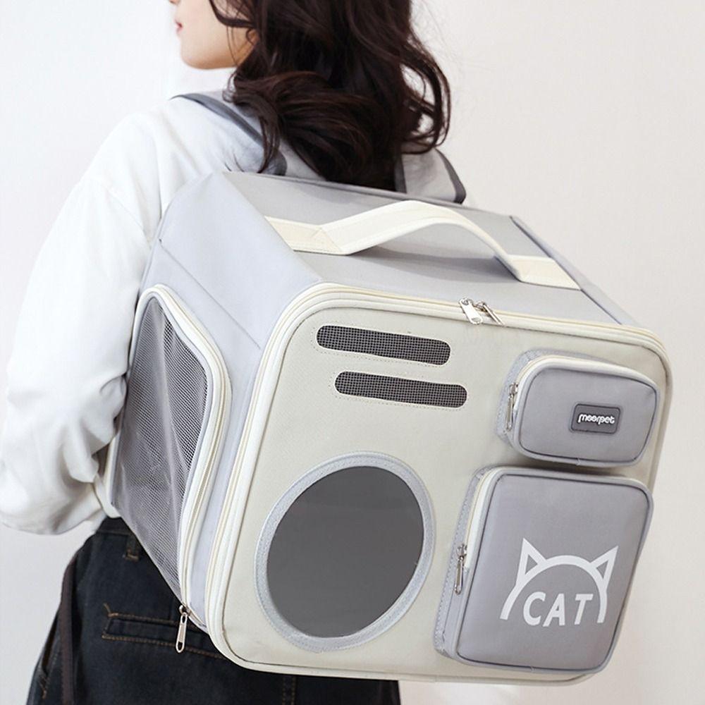 Breathable Pet Carrier Backpack Portable Cat Carrying Bag Travel Dog Bags  For Cat Puppy Dog