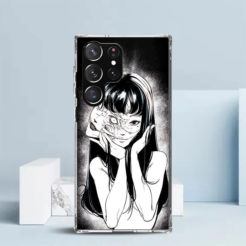 Japanese Horror Comic Anime Soft Cover for Samsung Galaxy S25 Edge S26 S24 S23 Ultra Phone Case S22 S21 Plus S20 FE Print Patter