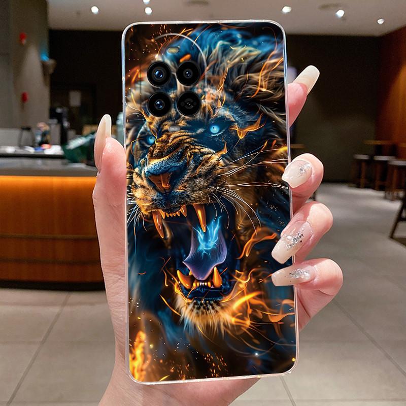 Casing For Huawei Nova 13 Pro Luxury Cute Cool Dragon Flower Pattern Soft silicone Phone Case Back Cover Transparent TPU Shell