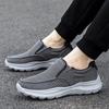 Men's Spring Slip-on Walking Shoes: Breathable Mesh, Lightweight, Large Size, Perfect for Middle-aged & Elderly Casual Wear.