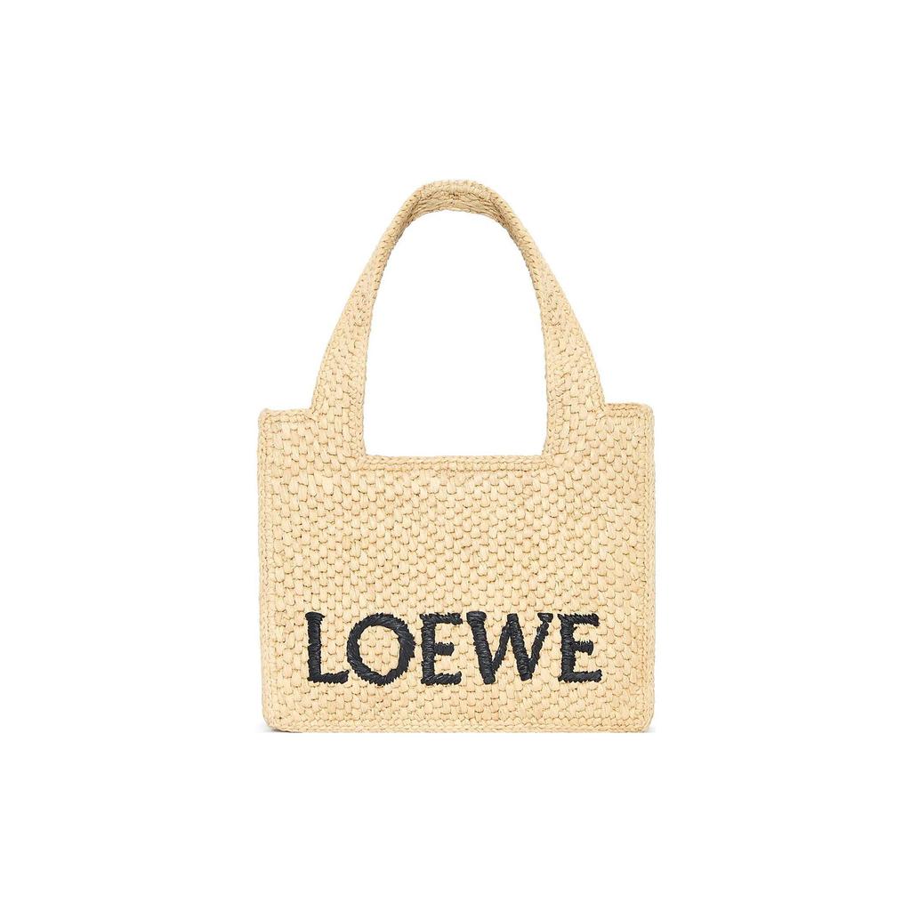 Loewe Font Tote With Detachable Adjustable Shoulder Strap In Natural Color Women Tote Bag A685V46X01-2123