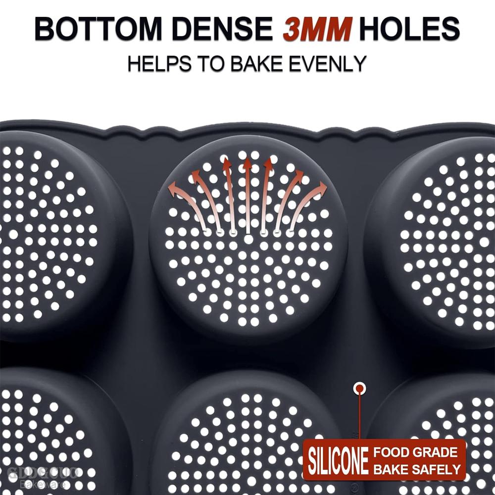 Silicone Hamburger Bun Mold Hamburger Bun Baking Pan Oven Baking Plate Bread Mold Kitchen Cooking Baking Tools