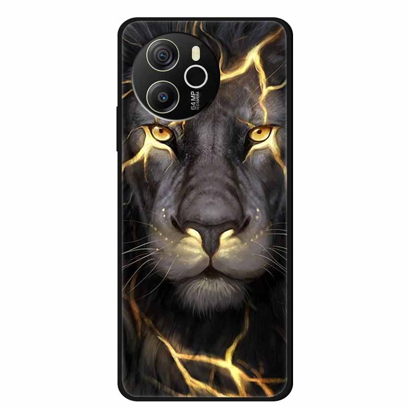 Für Blackview Shark 8 4G Hülle 6,78'' Cartoon Schwarzes Silikon TPU Weiche Handyhülle für Blackview Shark 8 Schutzhülle Para Shark 8 4G