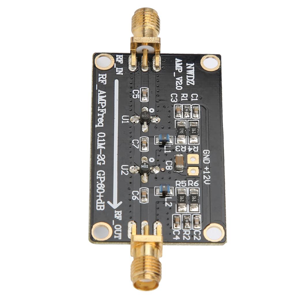 LNA 0.1M?2G HF Breitbandverstärker 60dB Hohe Verstärkung Rauscharmes Verstärkungsmodul Zubehör