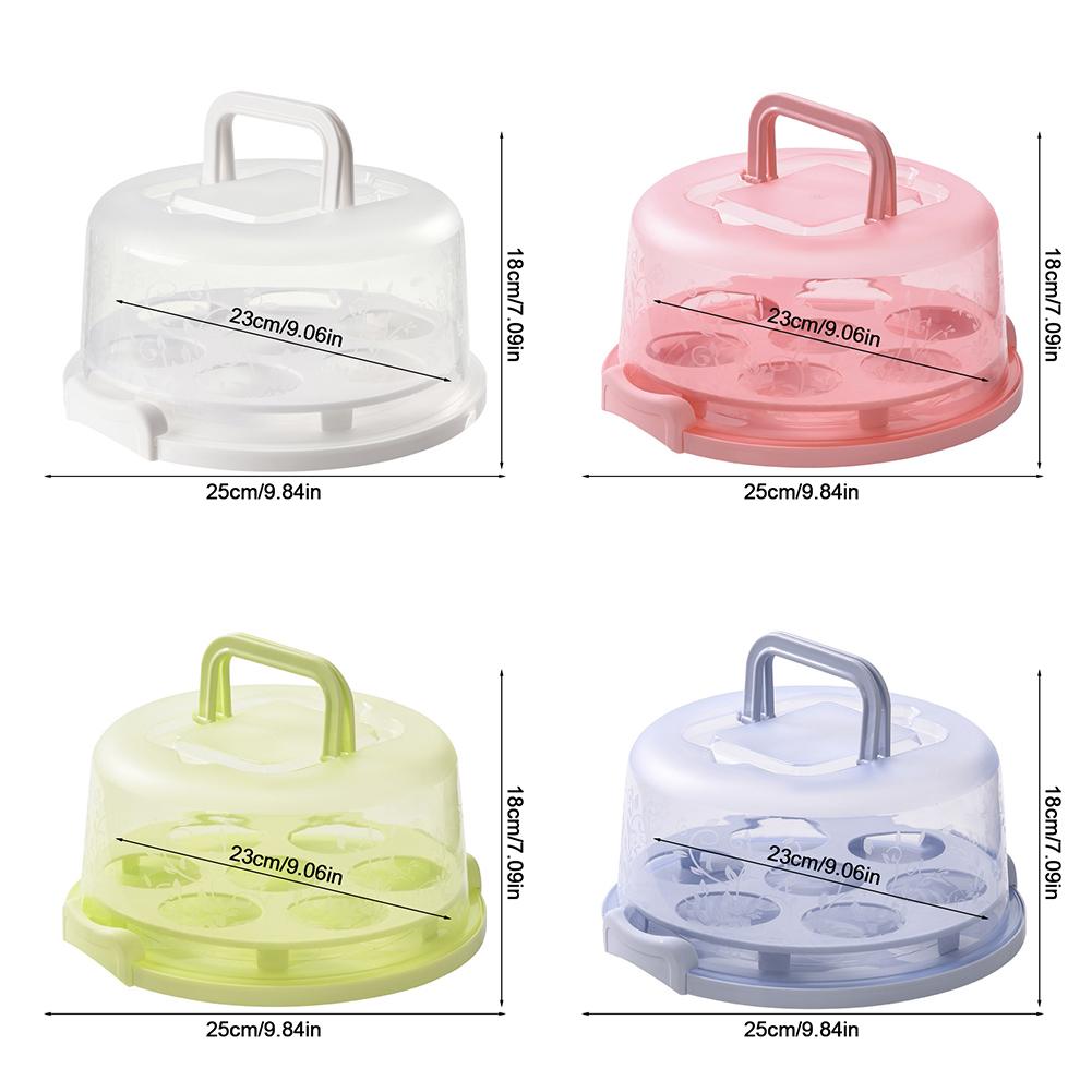 8 Inch Cake Carrier with Lid and Handle Cake Stand Round Cake Container Pie Carrier for Any 6-8 Inch Cake Storing