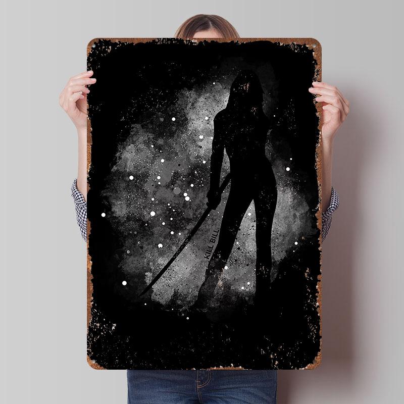 

Kill Bill Poster Customized Wall Art Vintage Metal Signs Retro Tin Plaque for Man Cave Desk Decor Bedroom Decoration Room Home 20x30cm（7.8x11.8inch）