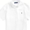 Polo Ralph Lauren Logo Embroidered Polo Straight Fit Short Sleeve Shirt Men Shirts White 710795452-008