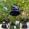 Rechargeable Solar Powered Ceiling Fan with LED Lantern - Portable, Touch-Controlled, and Hanging Tent Fan for Indoor and Outdoor Use
