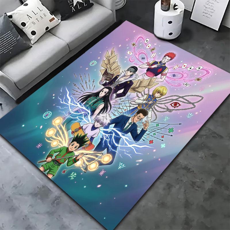 Tappeto Hunter X Hunter per Soggiorno Camera da Letto Casa Decorazione Divano Gioco Bambini Tappetino Antiscivolo per Pavimento