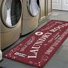 Vannabsorberende gulvmatte for vaskerom Vaskemaskin Bokstavtrykt rektangulært teppe Sklisikker og flekkbestandig badematte for servant