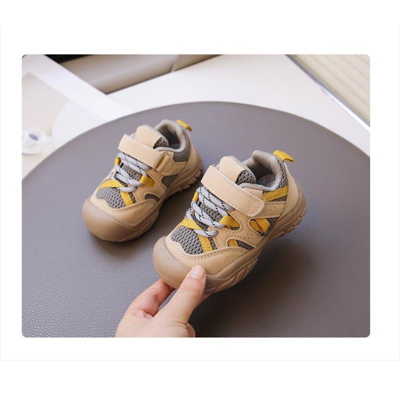 Children's sports shoes spring and autumn new boys anti-kick shoes breathable mesh girls non-slip and wear-resistant running shoes