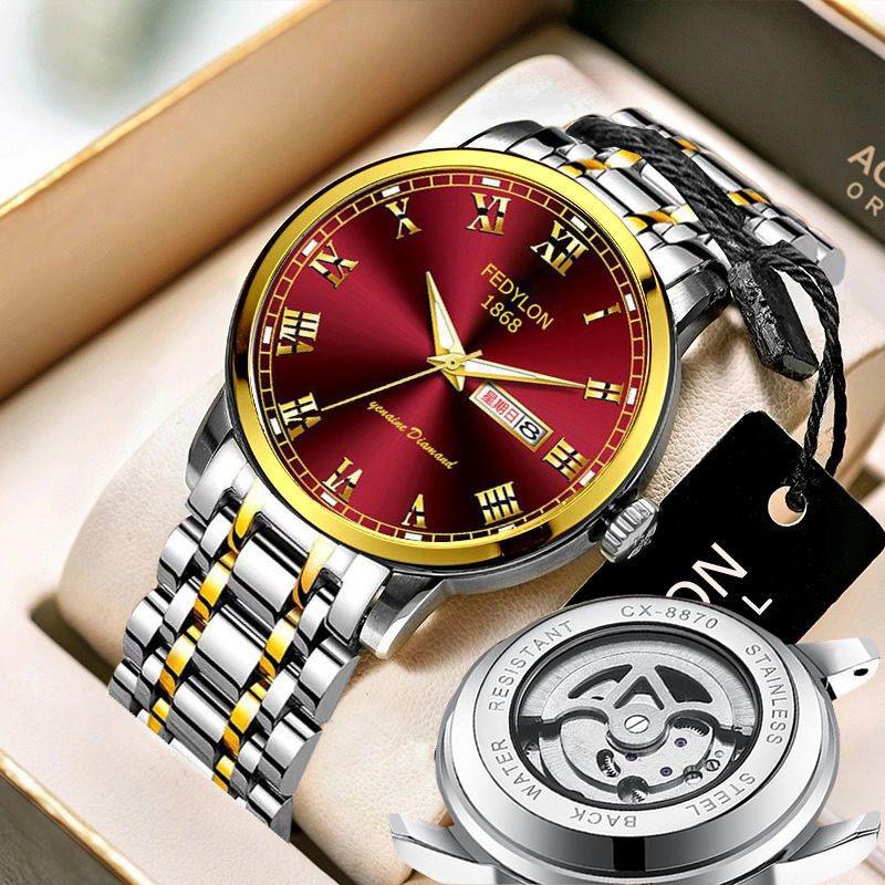 Nou complet automat non-mecanic ceas bărbătesc ceas Flywheel impermeabil luminos la modă Hollow Men's Watch