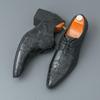 Mode Retro Herren Formelle Lederschuhe Schwarz Braun Schnürschuhe Business Komfort Büro Hochwertige Kleine Lederschuhe Bankettschuhe Herren