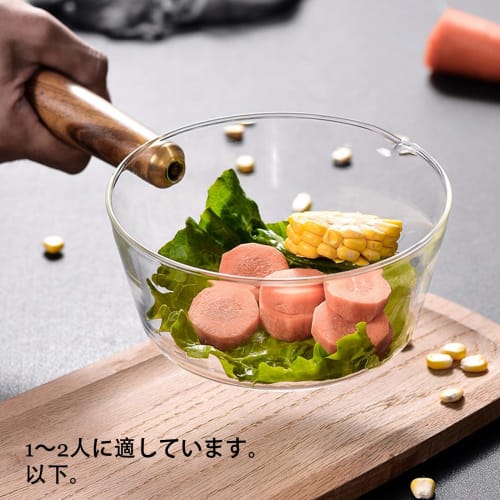 Transparent Glass Milk Pot with Handle, Heat-Resistant Borosilicate Non-Stick Cookware for Home Kitchen and Restaurant Use