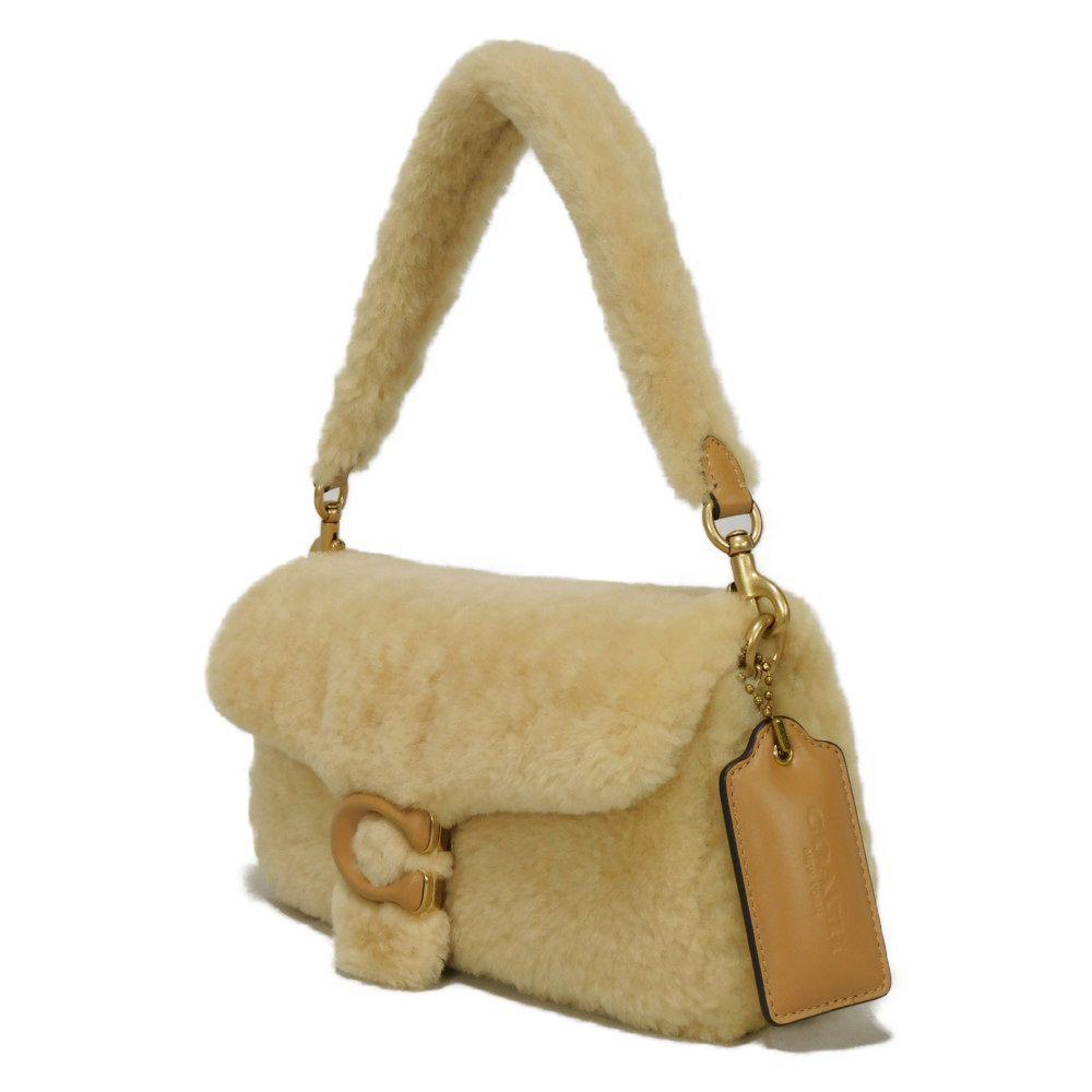 Used 9726 Tabby Pillow, Size 26, CC445, 7921, C Logo, Smooth Calfskin, Beige, 2-Way, Excellent Condition, C Mark