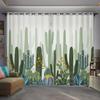Nordic Tropical Green Plant Banana Leaf Custom Curtain Balcony Bedroom Bay Window Living Room Decor Grommet Top Rod Pocket Hook