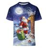 Men's Shirts Santa Claus 3D Print T-Shirt Stretch Fabric with Festive Holiday Design Santa Party Women's Shirts Kids Tshirt