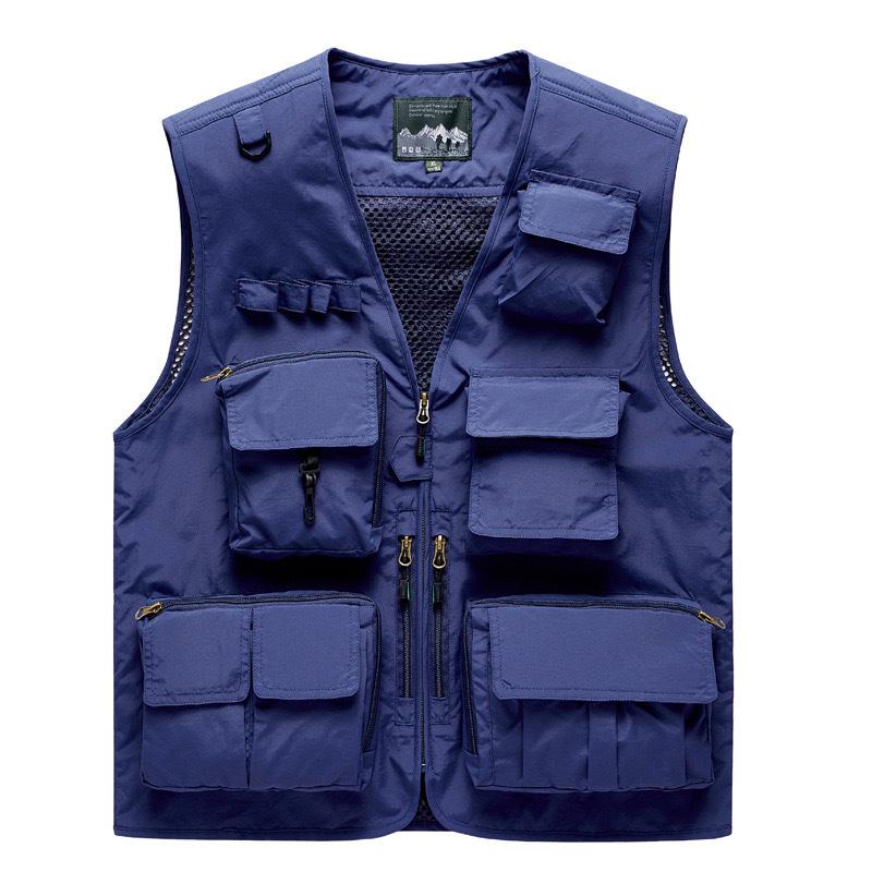 Men's Quick-Dry Multi-Pocket Vest for Fishing, Outdoor Work, Photography, and More - Plus Size Available