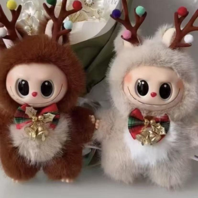 Christmas Elk Same Vinyl Face Keychain Pendant Christmas Plush Doll