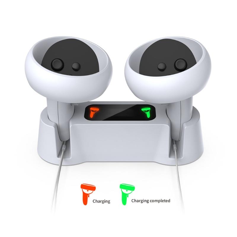 VR Gaming Fast Charging Base for Oculus Quest 2 Magnetic Charging Dock Station Glasses Magnetic Handle Free Accessories
