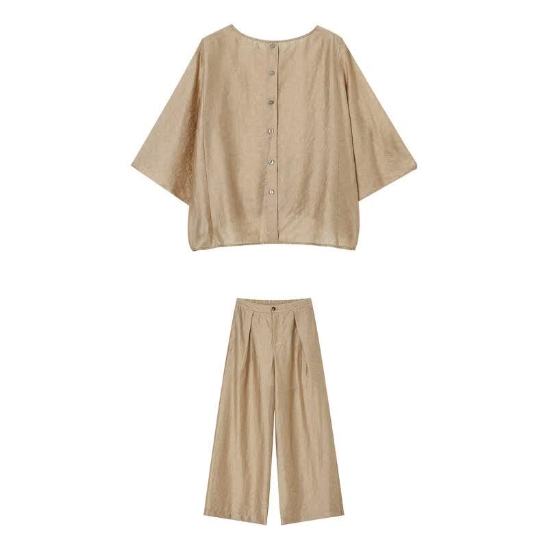 Demana Women's Lyocell Chinese Style Two-Piece Set
