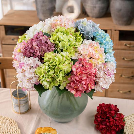 Yousheng Artificial Hydrangea Flowers Faux Hydrangea Blooms with Stem UV Resistant Artificial Flowers for Outdoors Vase Wedding Bouquets Centerpieces