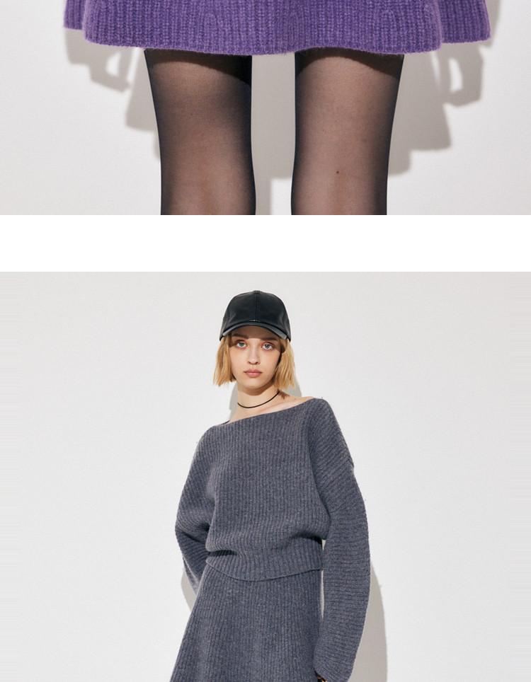 MOUS * Y Rich Family Qianjin Sensation Pure Short Plush Pure Wool Knitted Skirt for Women