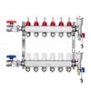 6-Branch Radiant Heat Manifold, 1/2" PEX Tubing Manifold, Stainless Steel PEX Manifold for Hydronic Radiant Floor Heating