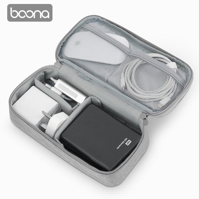 Portable Laptop Charger Storage Bag, Electronic Organizer Pouch for Power Adapter, Cables, Hard Drives, and Tech Accessories