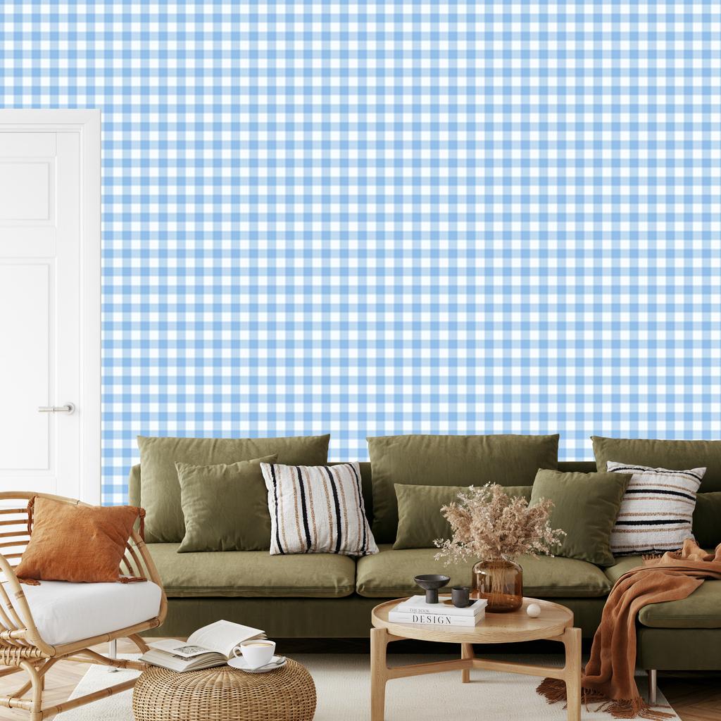 Azure Fabric Pattern Wallpaper, Fine Detail for Living Room and Bedroom 50x1000