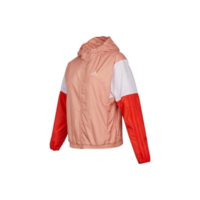 Color Block Logo Print Sport Hoodie Jacke Damen Jacken Orange Pink H09721