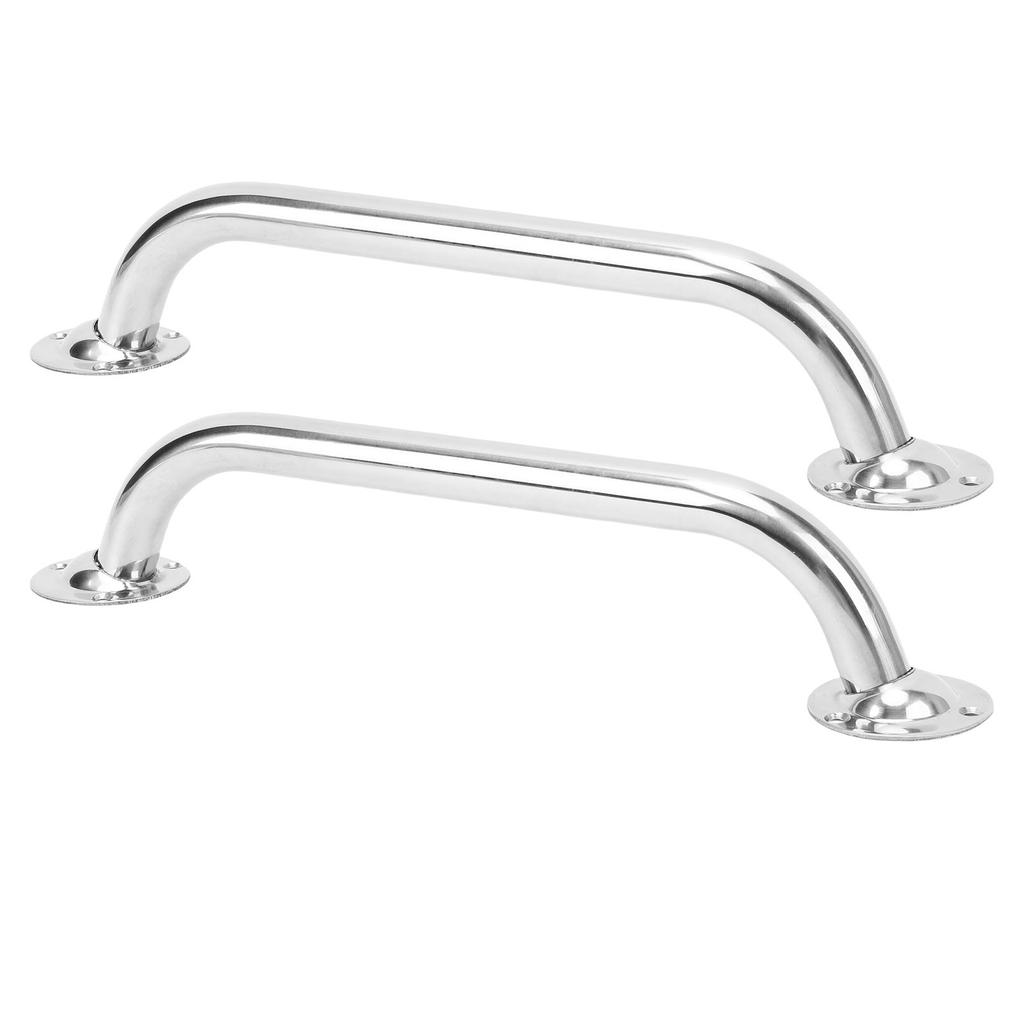 2PCS Marine Grab Handles 362mm Polished Stainless Steel Heavy Duty Boat Handle Handrail for Yatch