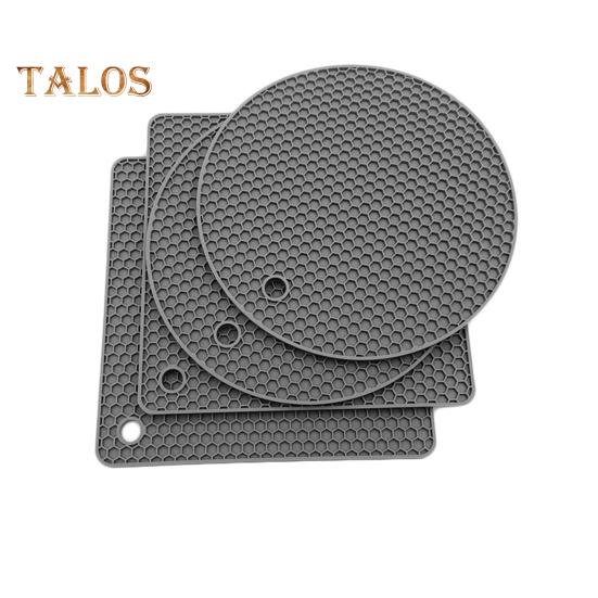 

4 шт. силиконовые подставки под горячее, термостойкие подставки под горячее, держатели для кастрюль, гибкие подставки под приборы, нескользящие, многоцелевые кухонные принадлежности темно-серого