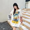 European Trendy Cartoon Drill Embellished Loose Sweater - Autumn/Winter Women's Lazy Style Top