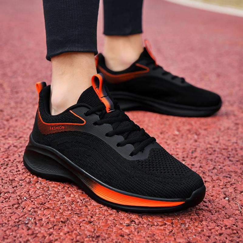 Breathable flying woven upper fashion comfortable men's casual sports shoes lightweight new spring and autumn
