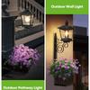 Outdoor Solar Planter Light Auto On/off Sensor Wall-Mounted Solar Garden Light for Outside Front Door Yard (No Flowers Included)