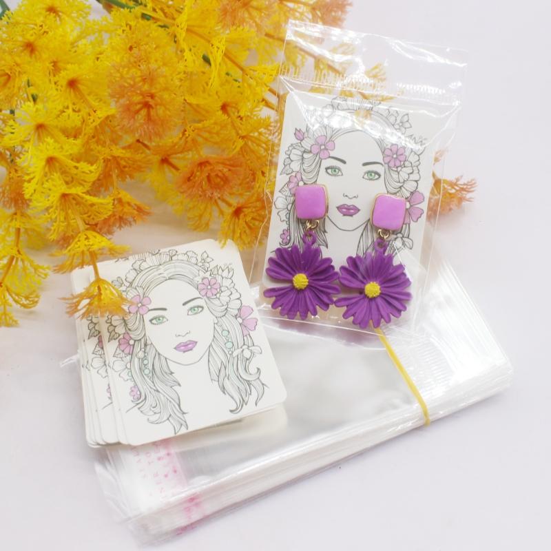 50pc 5x6.5cm Earrings Cards Paperboard Jewelry Newest Arrived Popular Display Cardboard Hot Sale Fashion Design Delicate  Cards