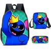 Regenbogenfreund Schulranzen Regenbogen Freund Dreiteiliges Set Grundschulkinder Cartoon Rucksack Umhängetasche