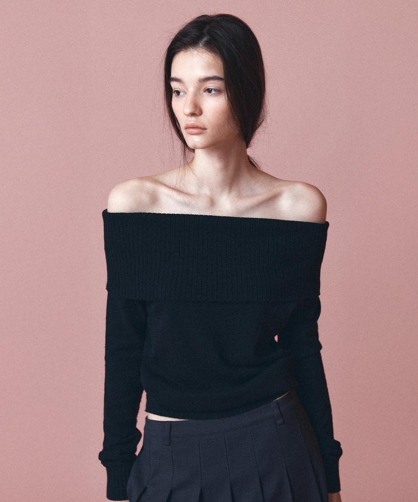 TOWAV Wee Off Shoulder Knit_Black