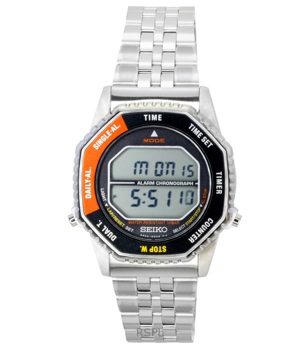 

Seiko Rotocall Digital Chronograph Stainless Steel Quartz SMGG19P1 100M Men s Watch