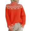 High-Neck Printed Pullover Sweater LYH0911