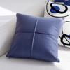 Simple Blue Sofa Pillowcase Cojines 45X45 Decoration Living Room Throw Pillow Cover Jacquard Embroidery Headboard Cushion Covers