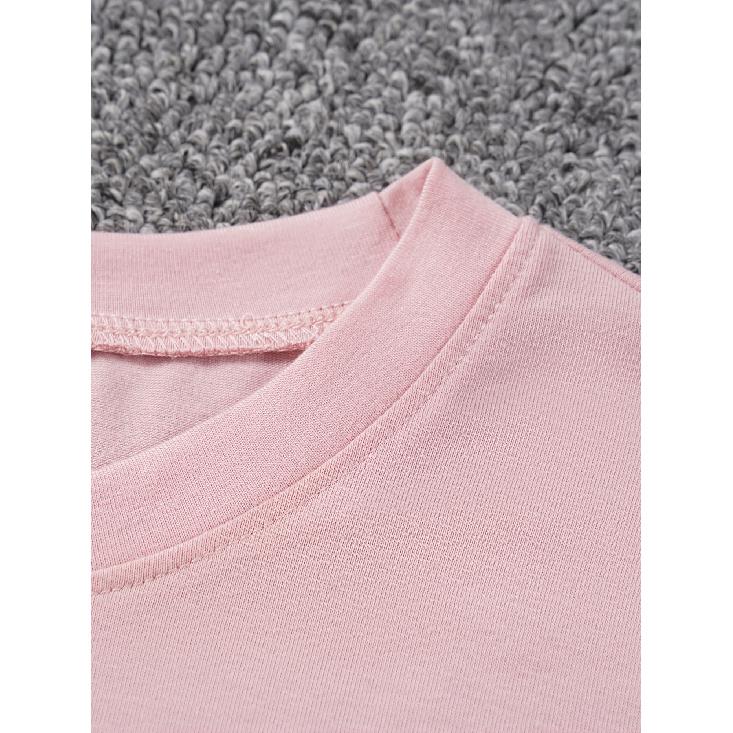 A Pink Sparkling Gemstone and Rose Floral Print Design Women's Round Neck Short-sleeve Shirt T Casual Fashion Trendy Shirt