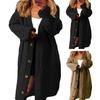 Women Stylish Autumn Winter Mid Length Relaxed Fit Cardigan Sweater Jacket Buttons Closure Streetwear Clothes