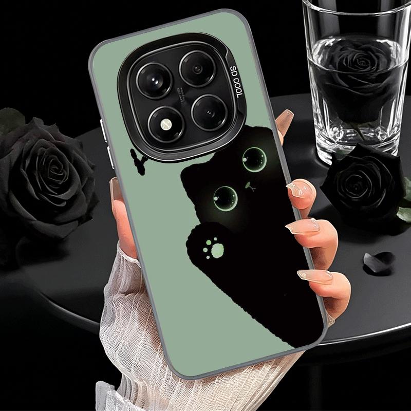 Schwarze Katze Cartoon Niedlich Weiche Handyhülle für Samsung Galaxy S24 S25 FE S26 Edge S23 Ultra S22 Plus S21 + Stoßfeste Hülle Rückseite Sie
