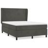 3129094 vidaXL Divan Bed and Mattress Dark Grey 140x200cm Velvet