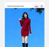 Roter Bodycon-Rock für Damen - Herbst/Winter 2026 Schlankes Strickkleid für Neujahr