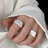 BF CLUB 925 Silver Ring For Women Jewelry Wide Simple Open Vintage Handmade Ring Allergy For Party Birthday Gift