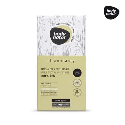 BODY NATUR Clean Beauty Haarentferner Wachsstreifen Körper 16 Streifen